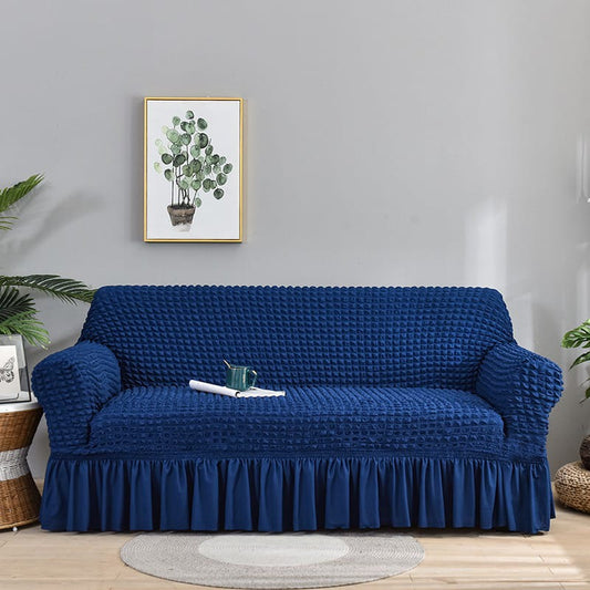 Turkish Style Bubble Sofa Cover - Blue