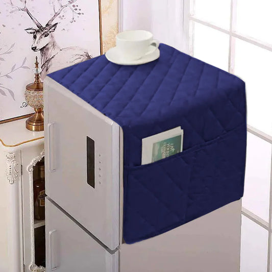 Ultrasonic Quilted Refrigerator Cover With Pockets - Navy