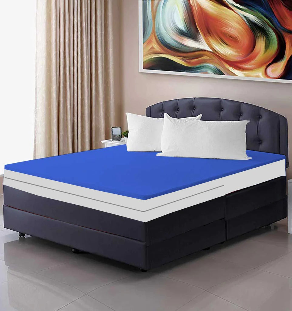 Zipper Waterproof Mattress Cover - Navy Blue