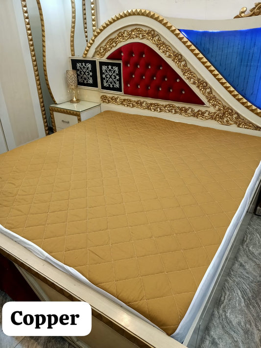 Quilted waterproof matress cover - Copper
