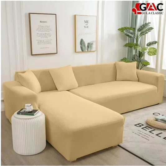 L Shape Sofa Covers - Camel