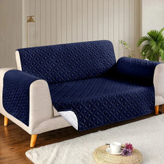 Blue - 100% Cotton Quilted Sofa Covers