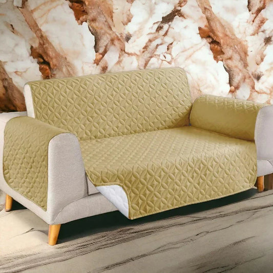 100% Cotton Quilted Sofa Covers - Skin golden