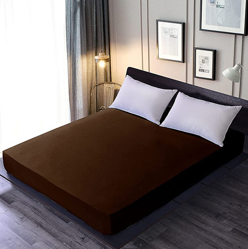 Waterproof Mattress Protector - Brown