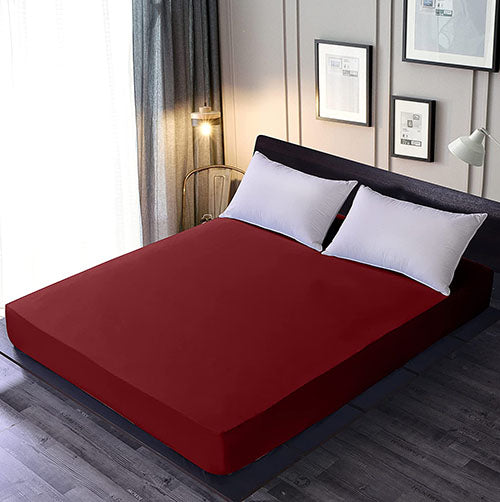 Waterproof Mattress Protector - Maroon