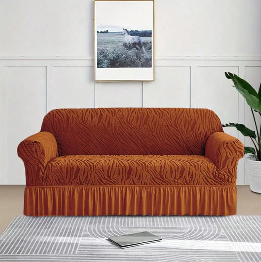 Zebra Velvet Turkish Sofa Cover – Copper