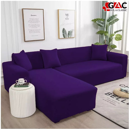 L Shape Sofa Covers - Purple