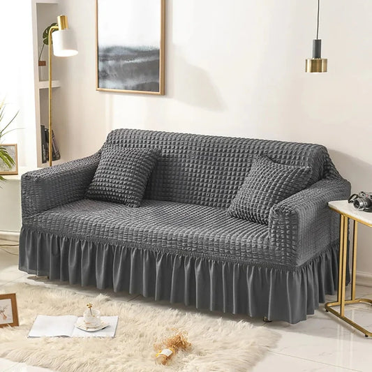 Turkish Style Bubble Sofa Cover - Gray